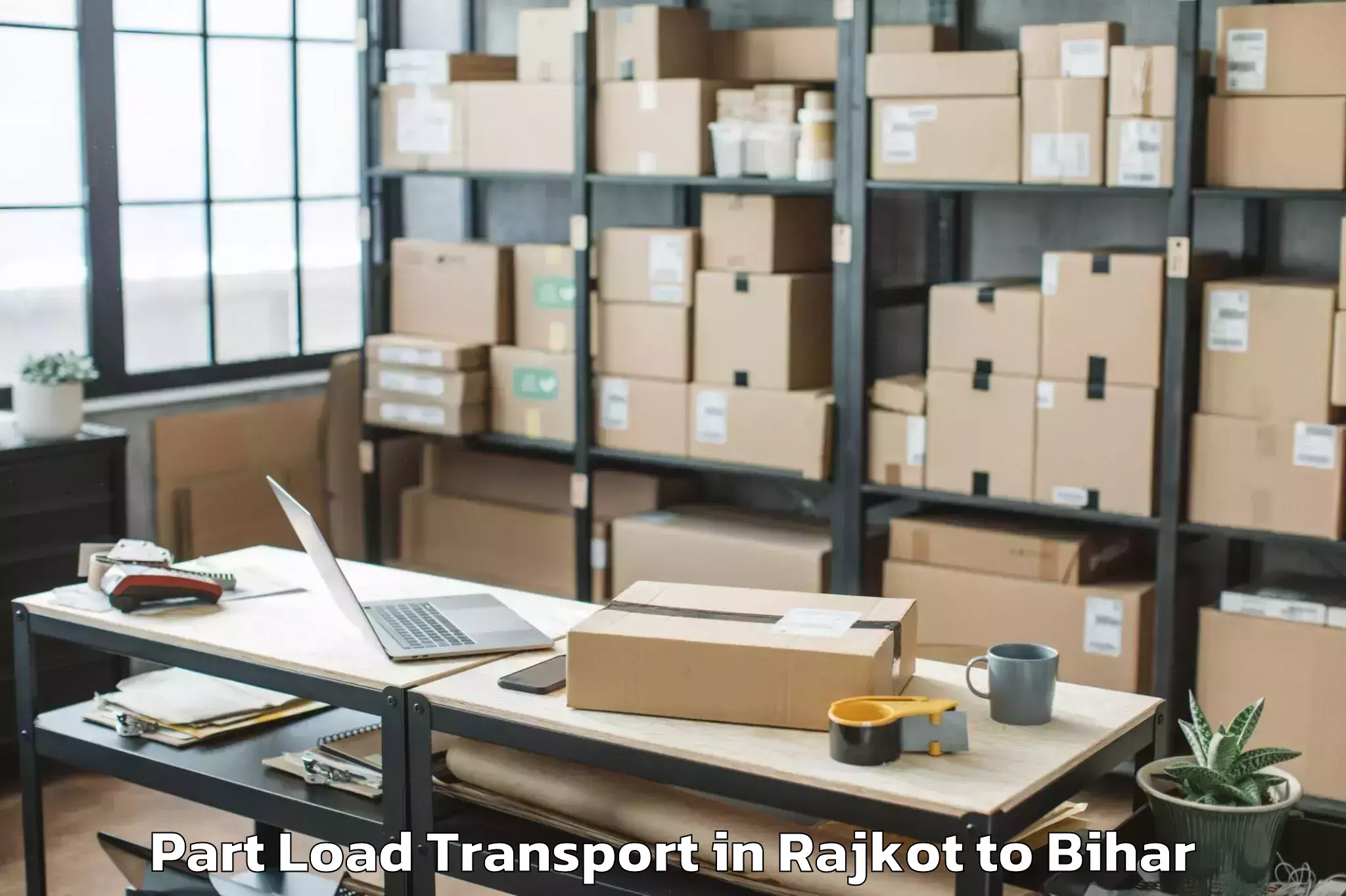 Expert Rajkot to Darbhanga Airport Dbr Part Load Transport